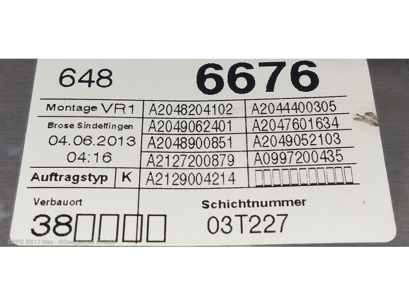 Recambio de elevalunas delantero derecho para mercedes clase c (w204) lim. c 180 cdi blueefficiency (204.000) referencia OEM IAM