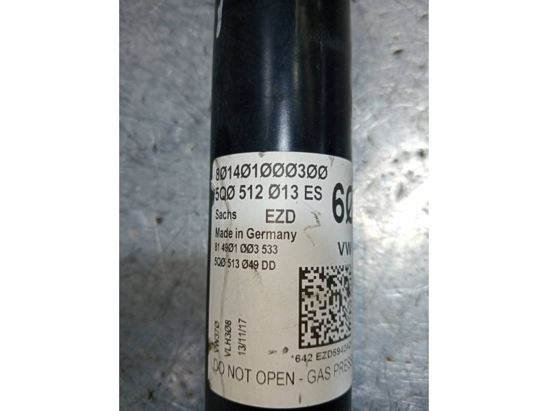 Recambio de amortiguador trasero izquierdo para seat leon (5f1) style referencia OEM IAM 801401000300 5Q0512013ES 814901003533. 