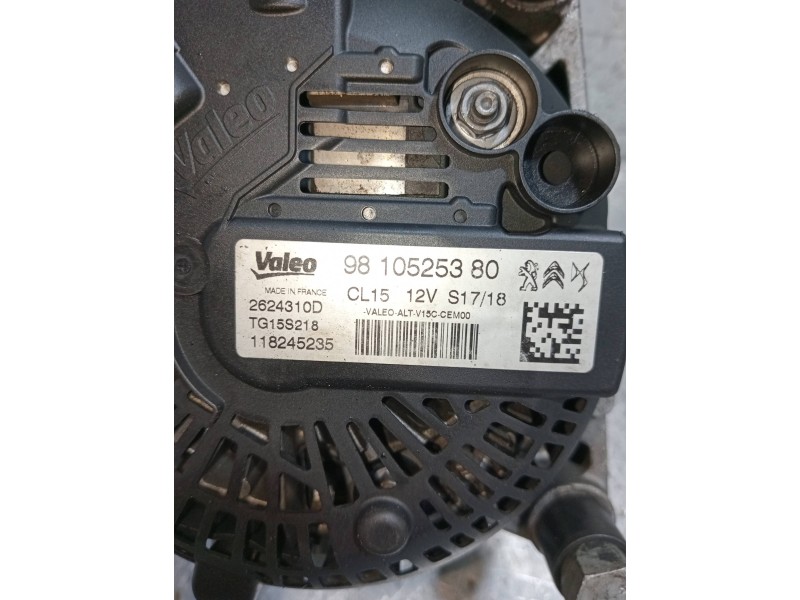 Recambio de alternador para opel grandland x excellence referencia OEM IAM 9810525380 2624310D TG15S218