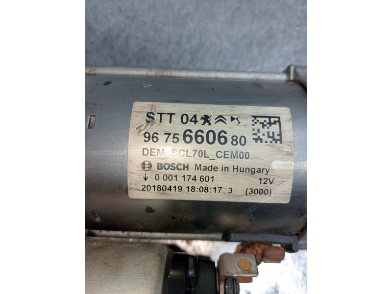 Recambio de motor arranque para opel grandland x excellence referencia OEM IAM 9675660680 0001174601 20180419 BOSCH