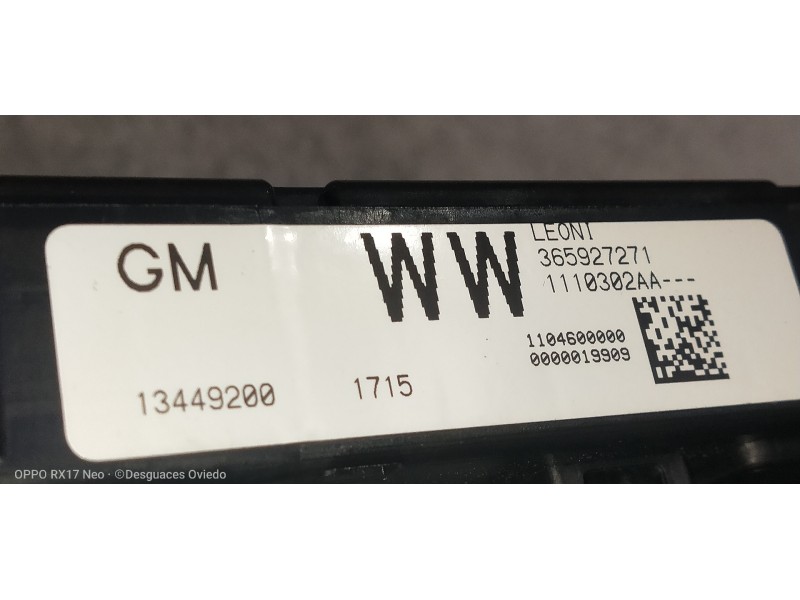 Recambio de caja reles / fusibles para opel astra j lim. excellence referencia OEM IAM 365927271 1110302AA 13449200