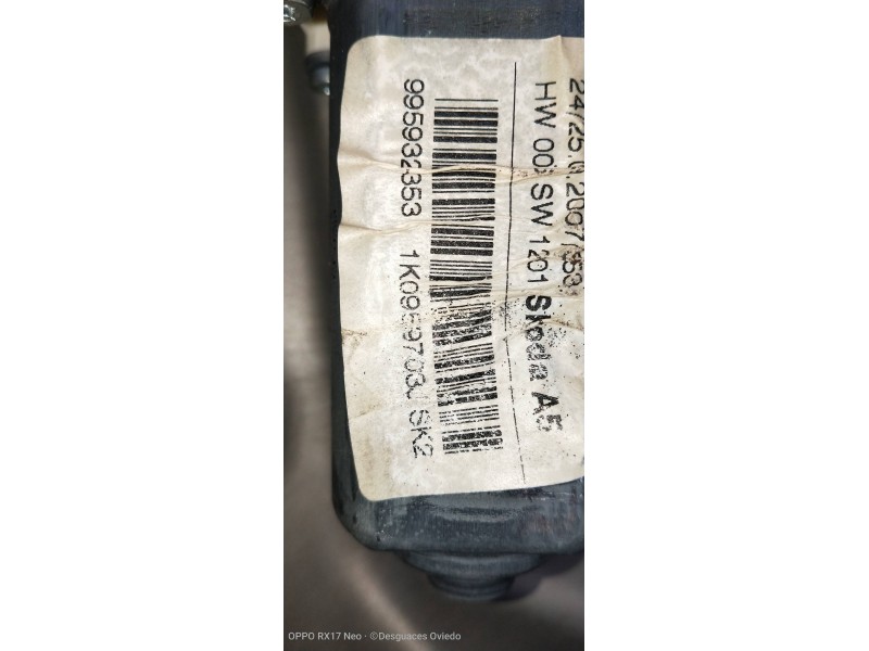 Recambio de elevalunas trasero izquierdo para skoda octavia berlina (1z3) elegance referencia OEM IAM   