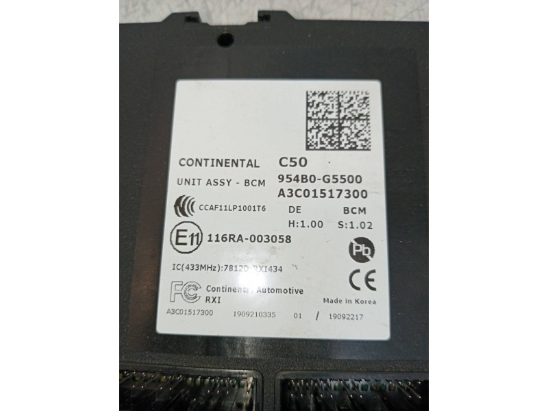 Recambio de modulo electronico para kia niro business referencia OEM IAM 954B0G5500 A3C01517300 
