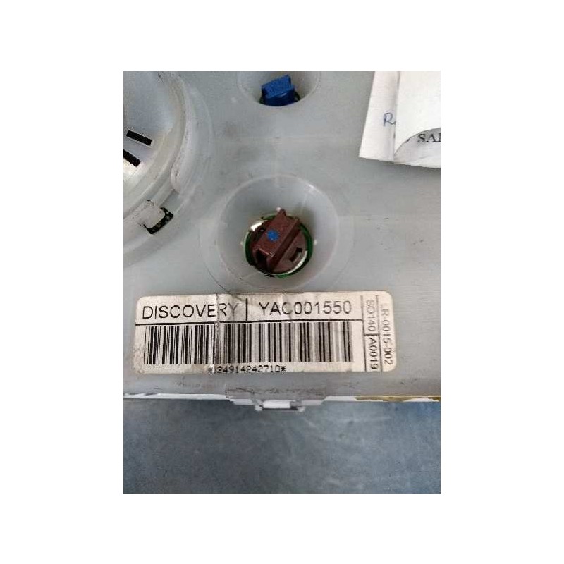 Recambio de cuadro instrumentos para land rover discovery (lt) 2.5 turbodiesel referencia OEM IAM YAC001550 LR0015002 S0140 A001