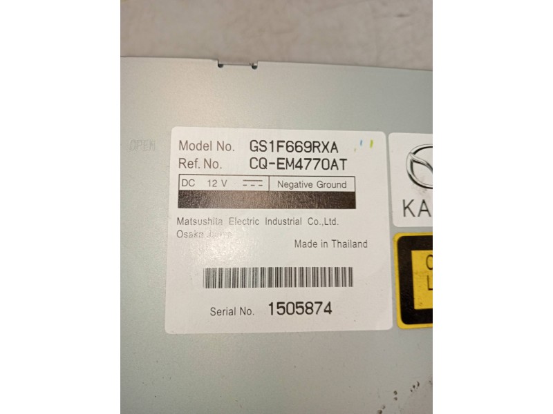 Recambio de sistema audio / radio cd para mazda 6 lim. (gh) 2.0 crtd 140cv active (5-ptas.) referencia OEM IAM GS1F669RXA 150587