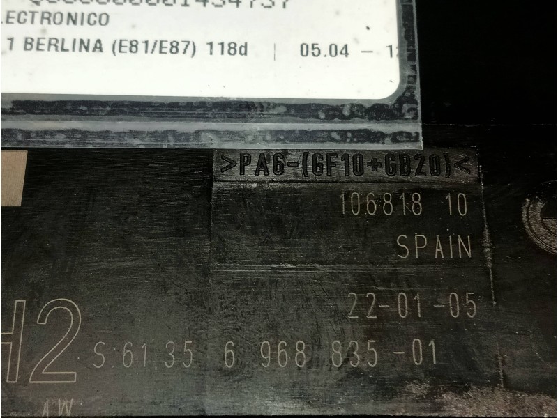 Recambio de modulo electronico para bmw serie 1 berlina (e81/e87) 118d referencia OEM IAM 69688350Q 10681810 