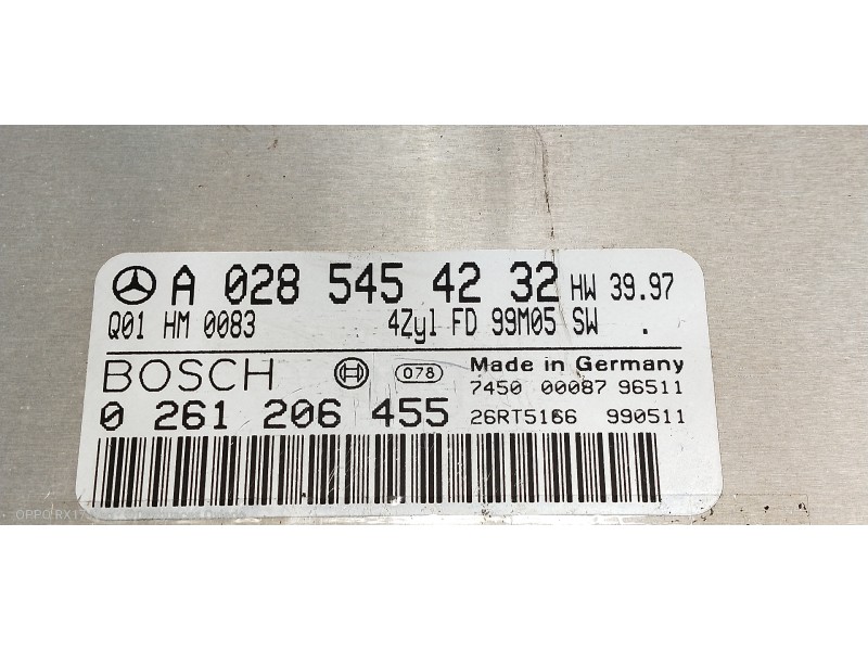 Recambio de centralita motor uce para mercedes clase c (w202) berlina 180 (202.018) referencia OEM IAM A0285454232 0261206455 Q0