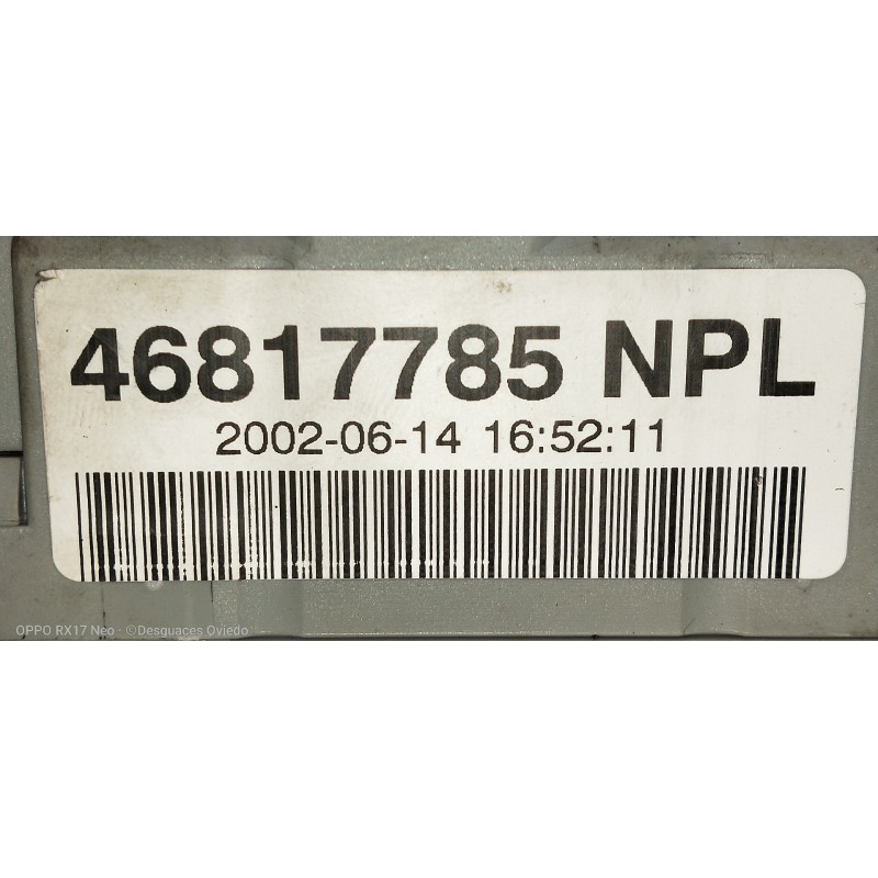 Recambio de caja reles / fusibles para fiat punto berlina (188) 1.2 16v elx referencia OEM IAM 468177285NPL  