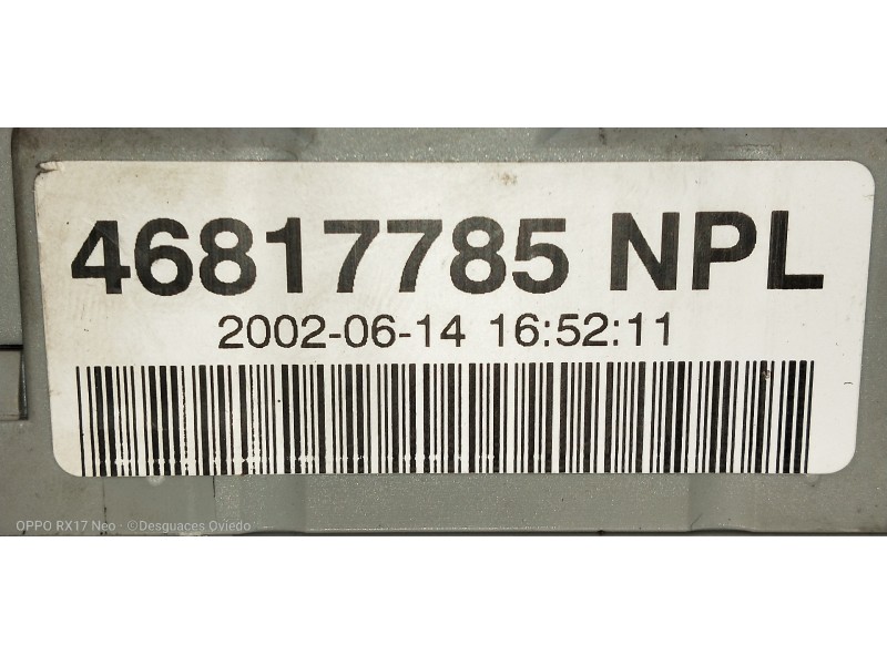 Recambio de caja reles / fusibles para fiat punto berlina (188) 1.2 16v elx referencia OEM IAM 468177285NPL  