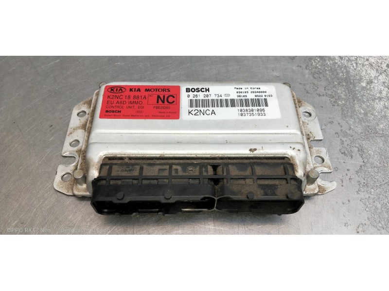 Recambio de centralita motor uce para kia shuma ii 1.6 ls berlina portón referencia OEM IAM 0261207734 1038301096 K2NC18881A
