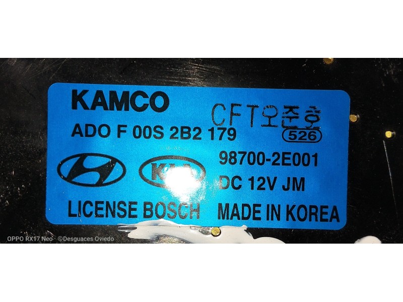 Recambio de motor limpia trasero para hyundai tucson (jm) 2.0 crdi style referencia OEM IAM 987002E001 ADOF00S2B2179 