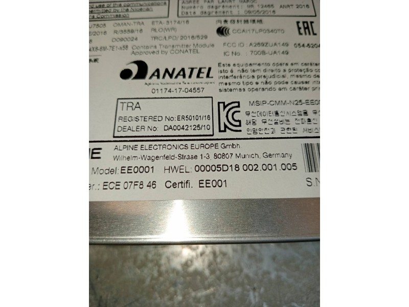 Recambio de sistema navegacion gps para bmw serie 3 berlina (g20) 320d referencia OEM IAM 10R052029 A269ZUA149 ECE07F846