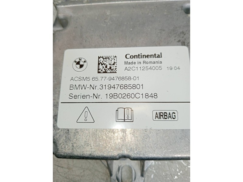 Recambio de centralita airbag para bmw serie 3 berlina (g20) 320d referencia OEM IAM 6577947685801 31947685801 A2C11254005