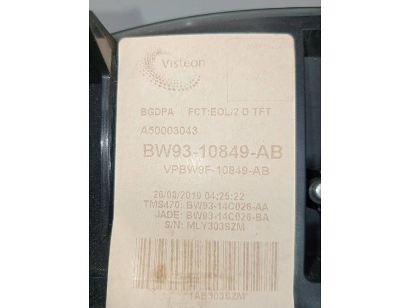 Recambio de cuadro instrumentos para jaguar xj 3.0 v6 diesel cat referencia OEM IAM A50003043 BW9310849AB 