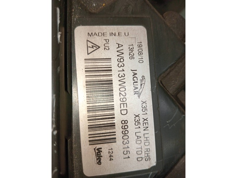 Recambio de faro derecho para jaguar xj 3.0 v6 diesel cat referencia OEM IAM AW9313W029ED 89903151 XENON