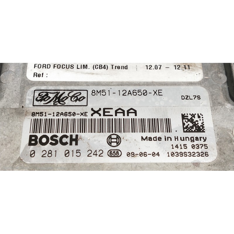Recambio de centralita motor uce para ford focus lim. (cb4) trend referencia OEM IAM 8M5112A650XE 0281015242 1039S32326