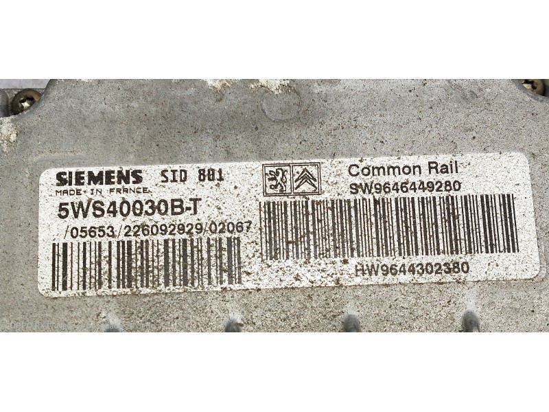 Recambio de centralita motor uce para peugeot 307 (s1) xr referencia OEM IAM 9646449280 5WS40030BT SW9646449280