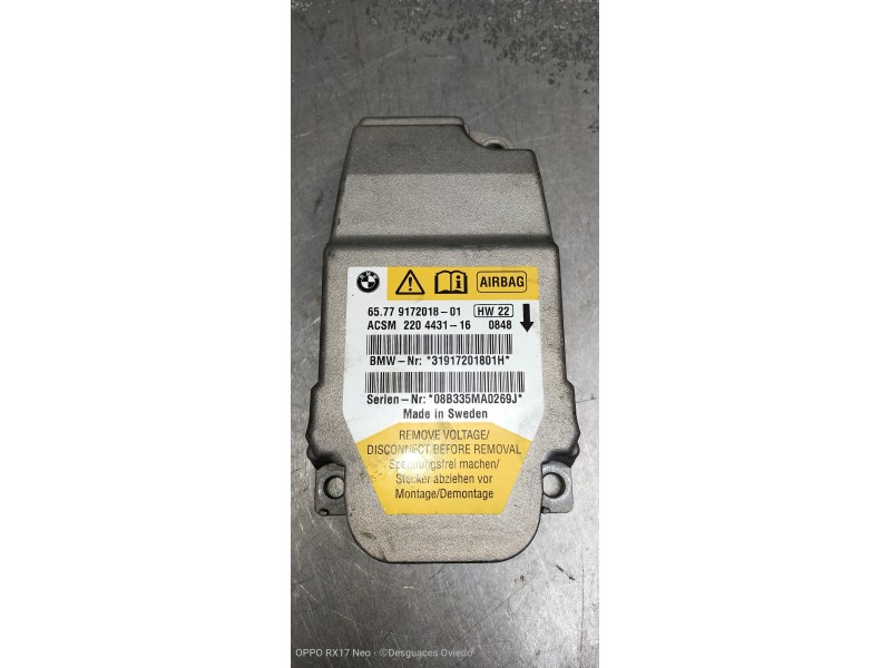 Recambio de kit airbag para bmw serie 5 berlina (e60) 525d xd referencia OEM IAM 6577917201801 220443116 