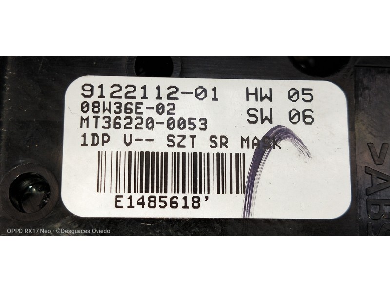 Recambio de mando elevalunas delantero izquierdo para bmw serie 5 berlina (e60) 525d xd referencia OEM IAM 912211201 08W36E02 4P