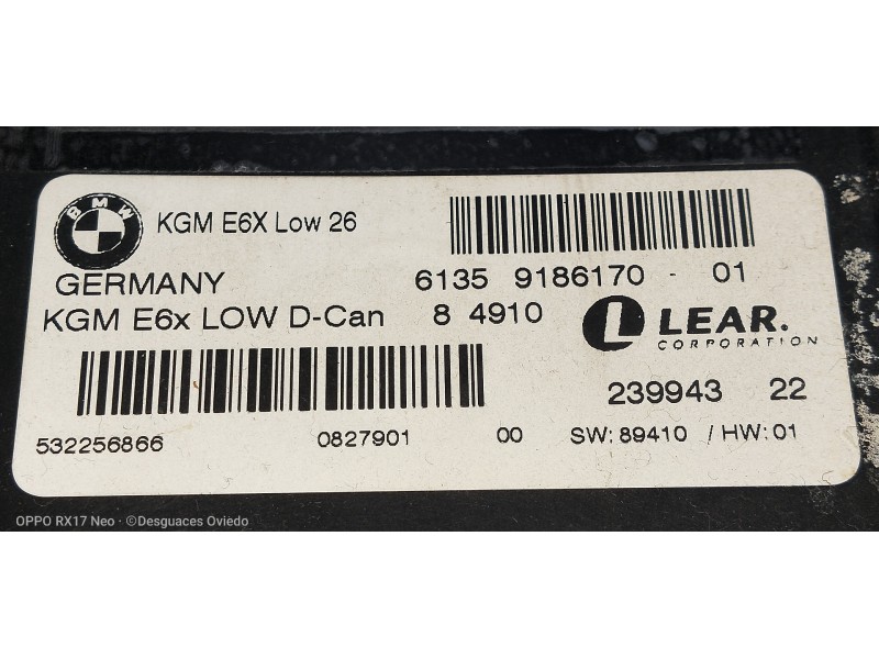 Recambio de modulo electronico para bmw serie 5 berlina (e60) 525d xd referencia OEM IAM 6135918617001 84910 23994322