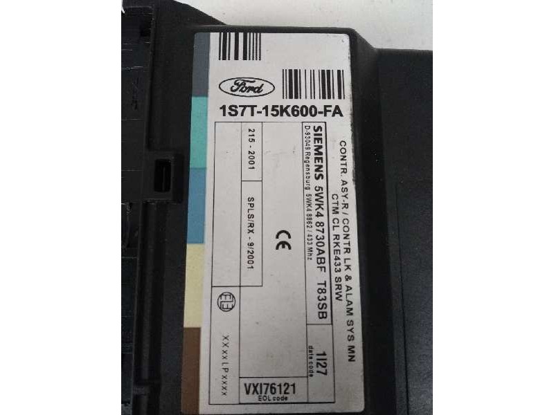 Recambio de modulo electronico para ford focus berlina (cak) 1.8 tddi turbodiesel cat referencia OEM IAM 1S7T15K600FA 5WK48730AB