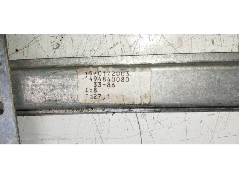 Recambio de elevalunas trasero derecho para peugeot 807 sr pack referencia OEM IAM 1494840080  