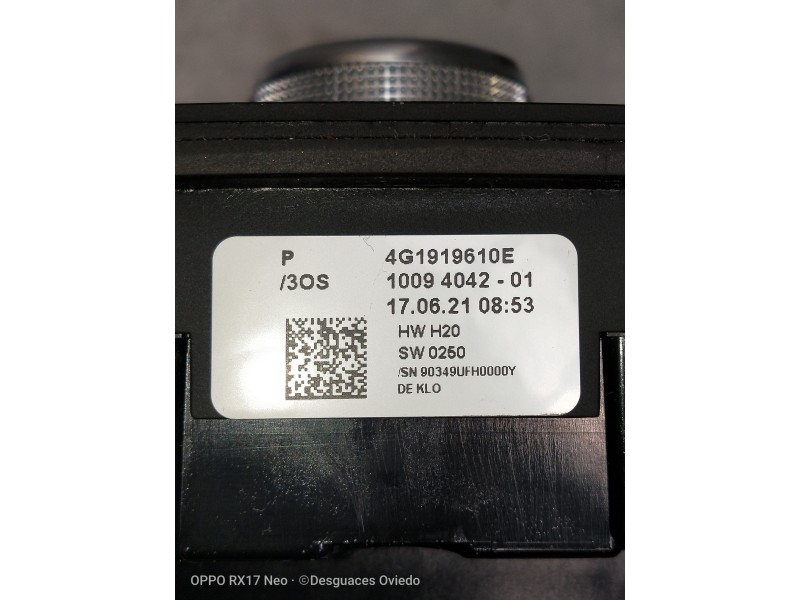 Recambio de mando multifuncion para audi a6 allroad quattro (4gh) 3.0 v6 24v tdi referencia OEM IAM 4G1919610E 1009404201 
