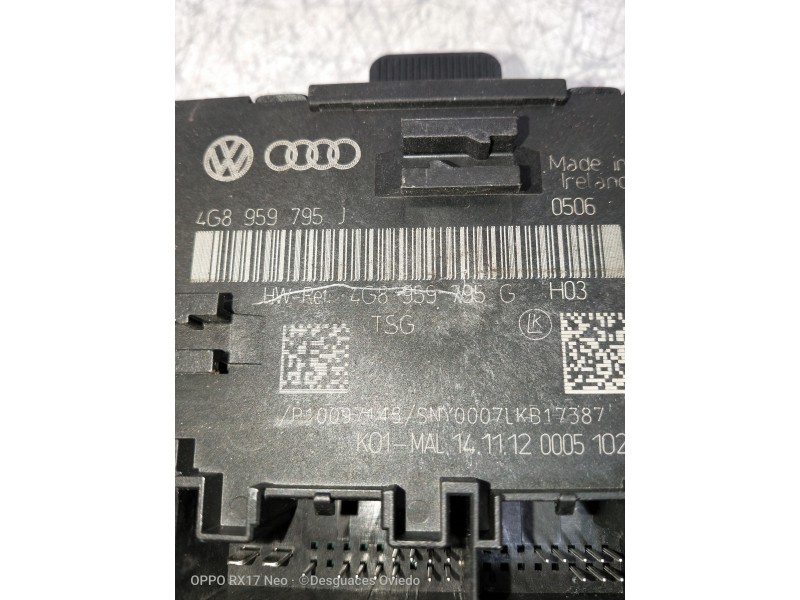 Recambio de modulo electronico para audi a6 allroad quattro (4gh) 3.0 v6 24v tdi referencia OEM IAM 4G8959795J 4G8959795G 