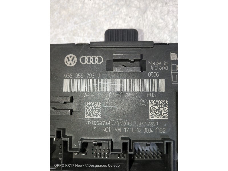Recambio de modulo electronico para audi a6 allroad quattro (4gh) 3.0 v6 24v tdi referencia OEM IAM 4G8959793J 4G8959793G 
