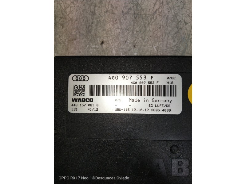 Recambio de modulo electronico para audi a6 allroad quattro (4gh) 3.0 v6 24v tdi referencia OEM IAM 4G0907553F 4461570610 360540