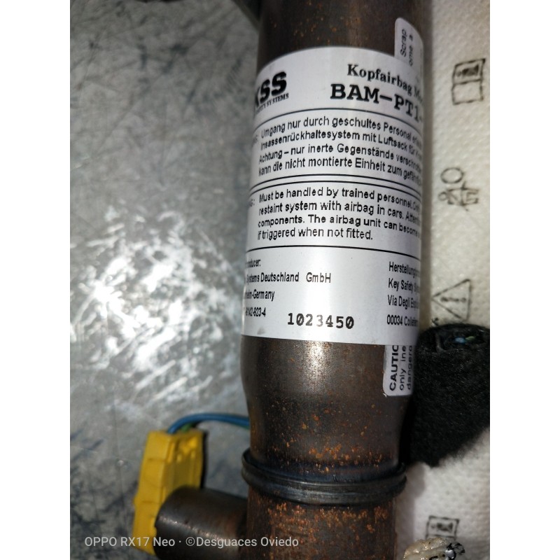 Recambio de airbag cortina delantero derecho para audi a6 allroad quattro (4gh) 3.0 v6 24v tdi referencia OEM IAM 4G9880742B 102