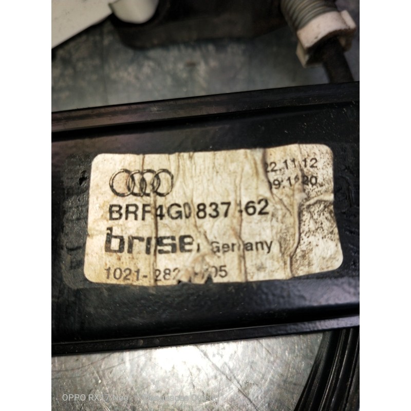 Recambio de elevalunas delantero derecho para audi a6 allroad quattro (4gh) 3.0 v6 24v tdi referencia OEM IAM 4G0837462  