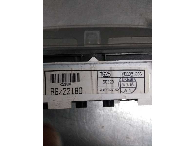 Recambio de cuadro instrumentos para mg rover mg zr 160 referencia OEM IAM AR0051306 YAC003440XXX MG25 S0223 VRG22180