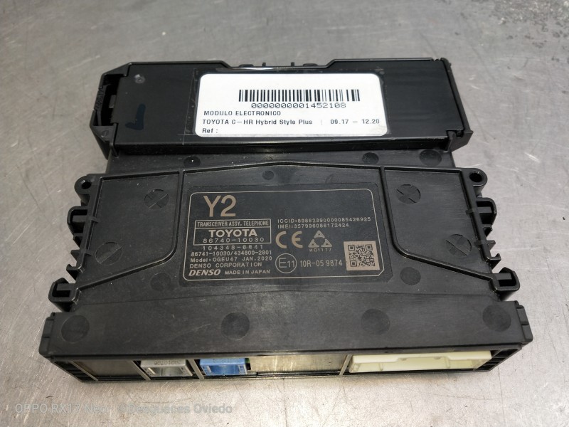 Recambio de modulo electronico para toyota c-hr hybrid style plus referencia OEM IAM 8674010030 1043486841 