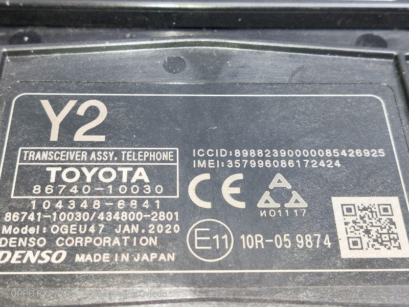 Recambio de modulo electronico para toyota c-hr hybrid style plus referencia OEM IAM 8674010030 1043486841 