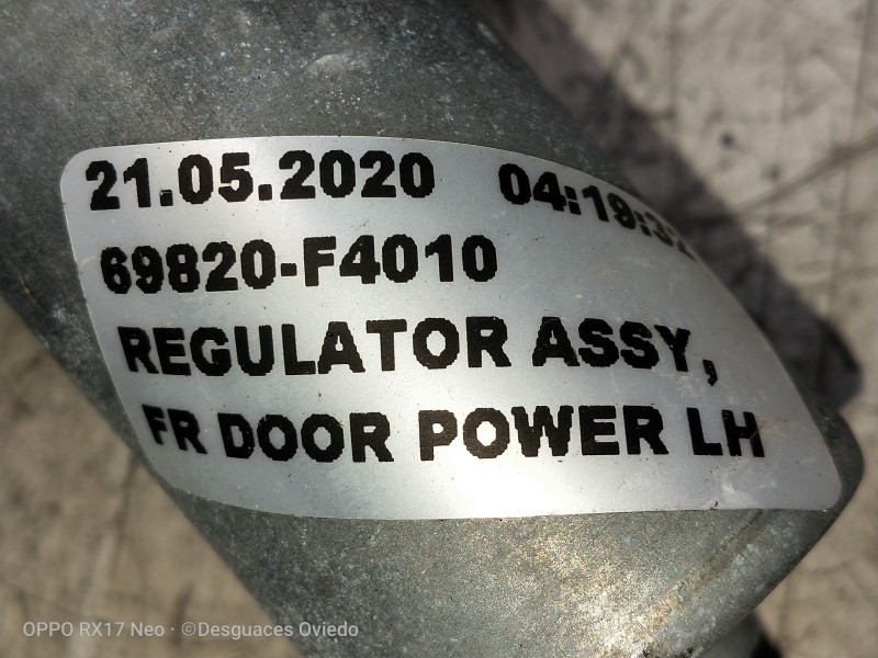 Recambio de elevalunas delantero izquierdo para toyota c-hr hybrid style plus referencia OEM IAM 69820F4010  5P