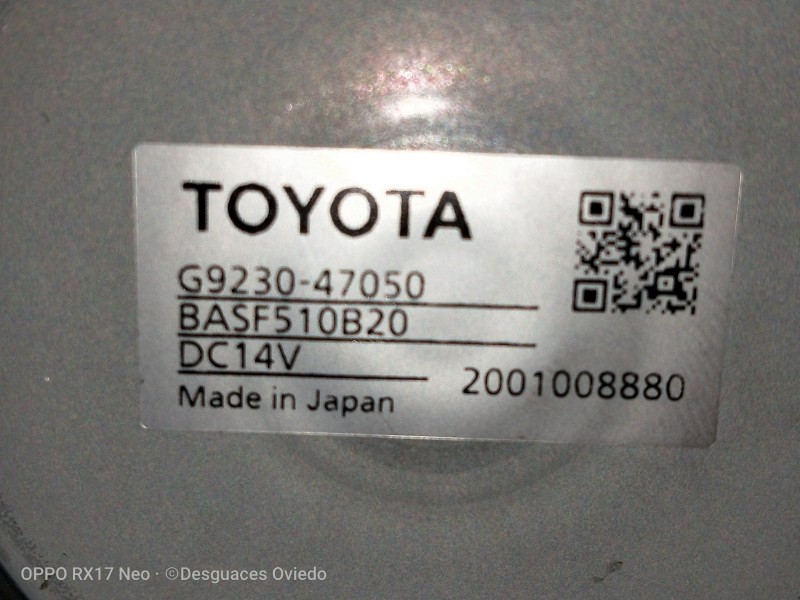 Recambio de motor calefaccion para toyota c-hr hybrid style plus referencia OEM IAM G923047050 BASF510B20 2001008880