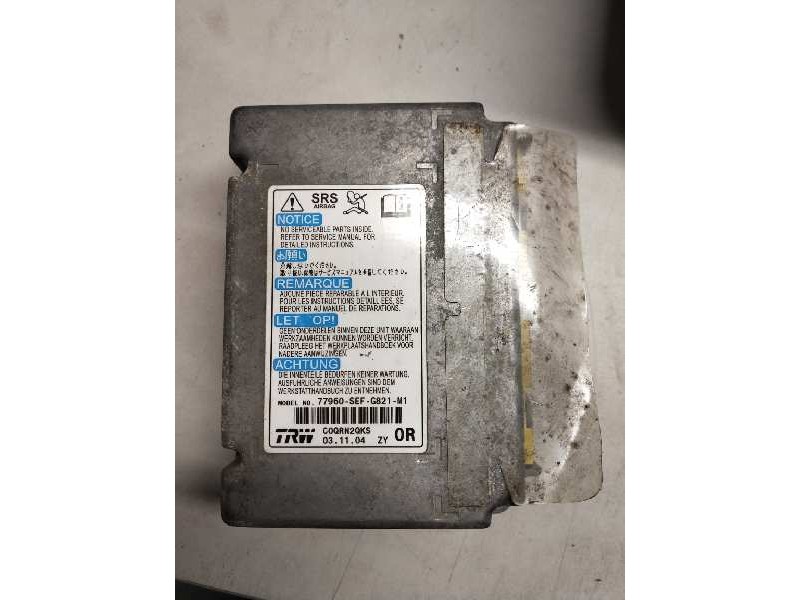 Recambio de centralita airbag para honda accord berlina (cl/cn) 2.2i ctdi sport referencia OEM IAM 77960 G821M1 C0QRN2QKS