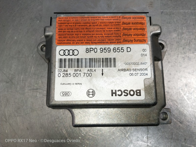 Recambio de kit airbag para audi a3 (8p) 1.9 tdi ambiente referencia OEM IAM 8P0959655D 0285001700 