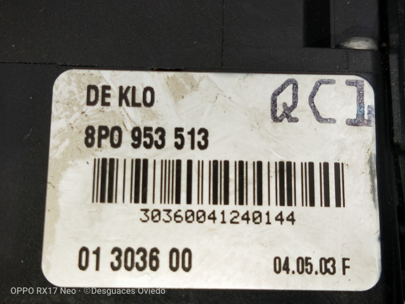 Recambio de mando luces para audi a3 (8p) 1.9 tdi ambiente referencia OEM IAM 8P0953513 01303600 