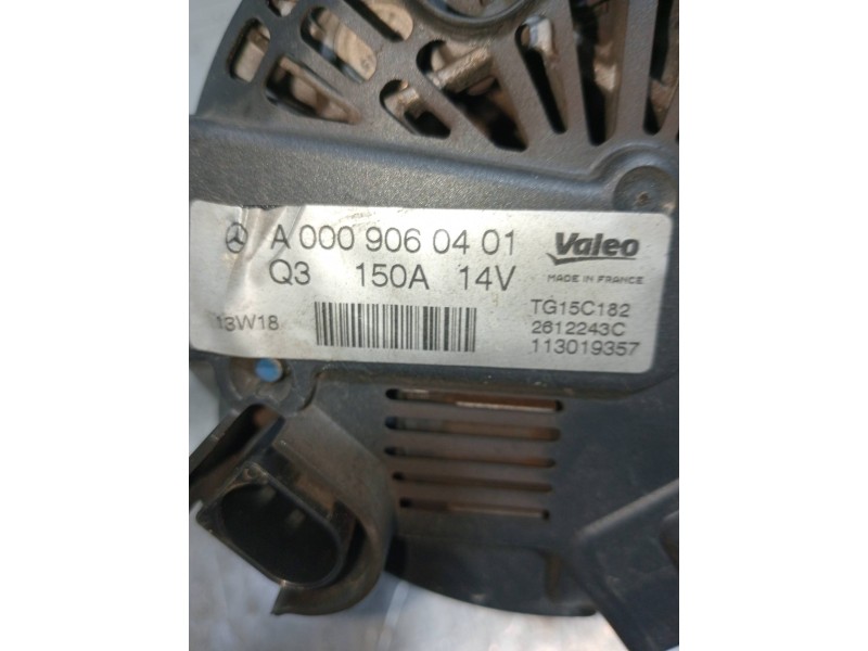 Recambio de alternador para mercedes clase c (w204) lim. c 180 cdi blueefficiency (204.000) referencia OEM IAM A0009060401 TG15C