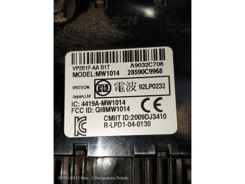 Recambio de conmutador de arranque para nissan navara pick-up d23 2.3 dci referencia OEM IAM 28590C9968 A9032C706 4419AMW1014