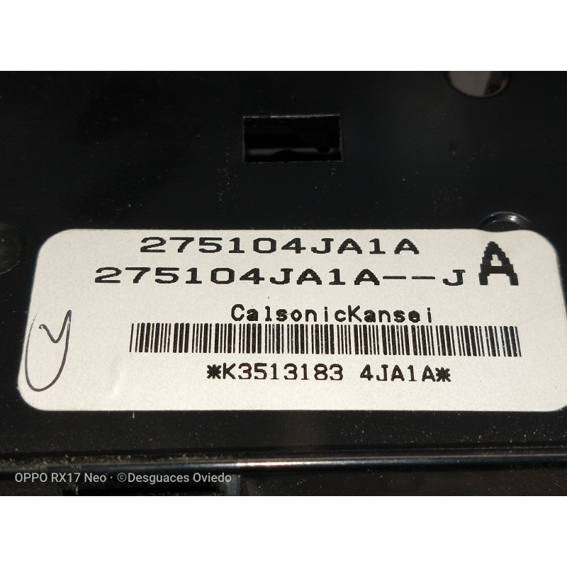 Recambio de mando calefaccion / aire acondicionado para nissan navara pick-up d23 2.3 dci referencia OEM IAM 275104JA1A 275104JA