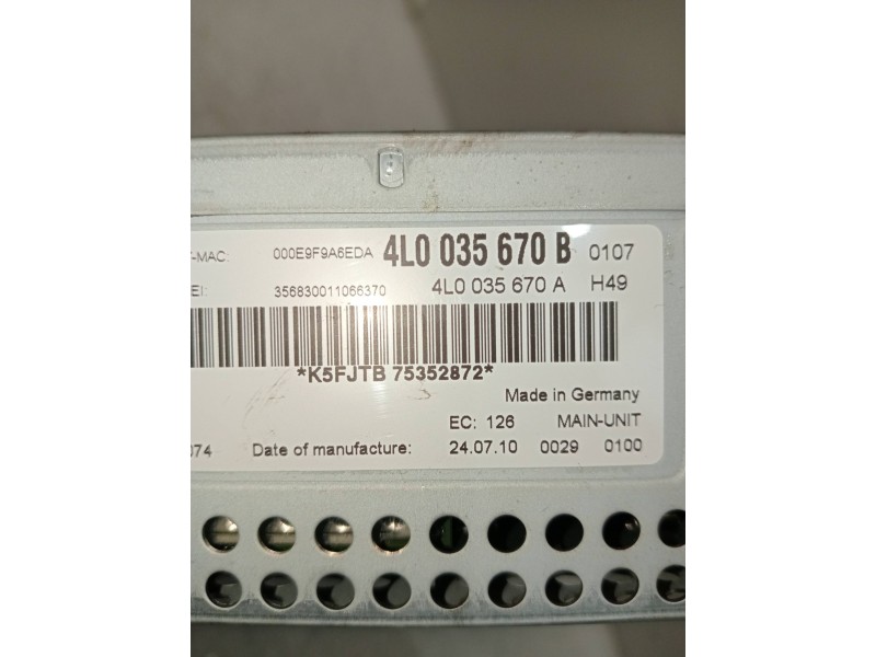Recambio de sistema navegacion gps para audi q7 (4l) 3.0 tdi (176kw) referencia OEM IAM 4L0035670B  