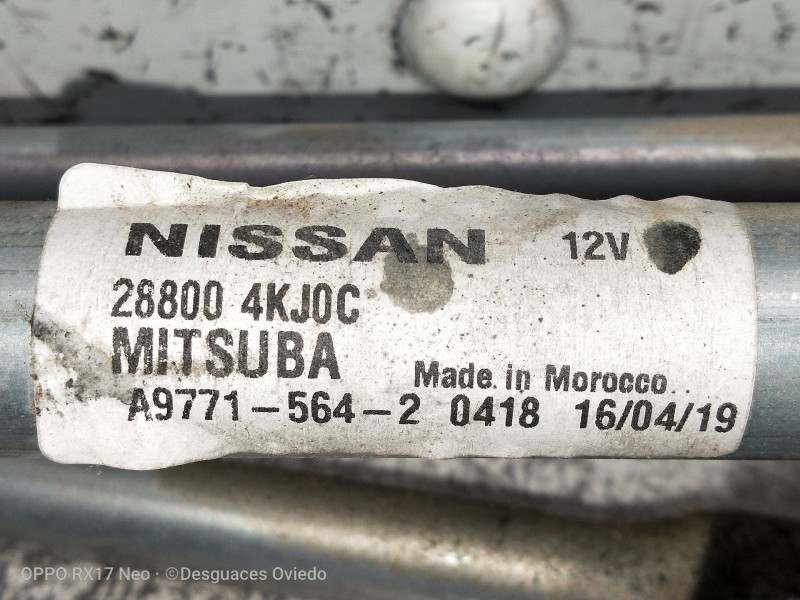 Recambio de motor limpia delantero para nissan navara pick-up d23 2.3 dci referencia OEM IAM 288004KJ0C A977156420418 