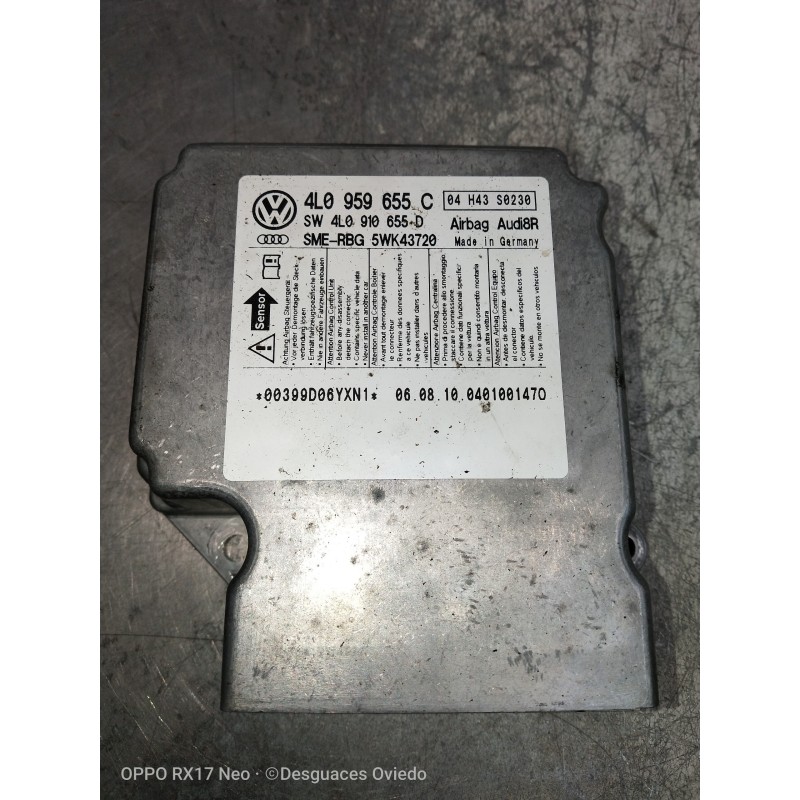 Recambio de kit airbag para audi q7 (4l) 3.0 tdi (176kw) referencia OEM IAM 4L0959655C 4L0910655D 5WK43720