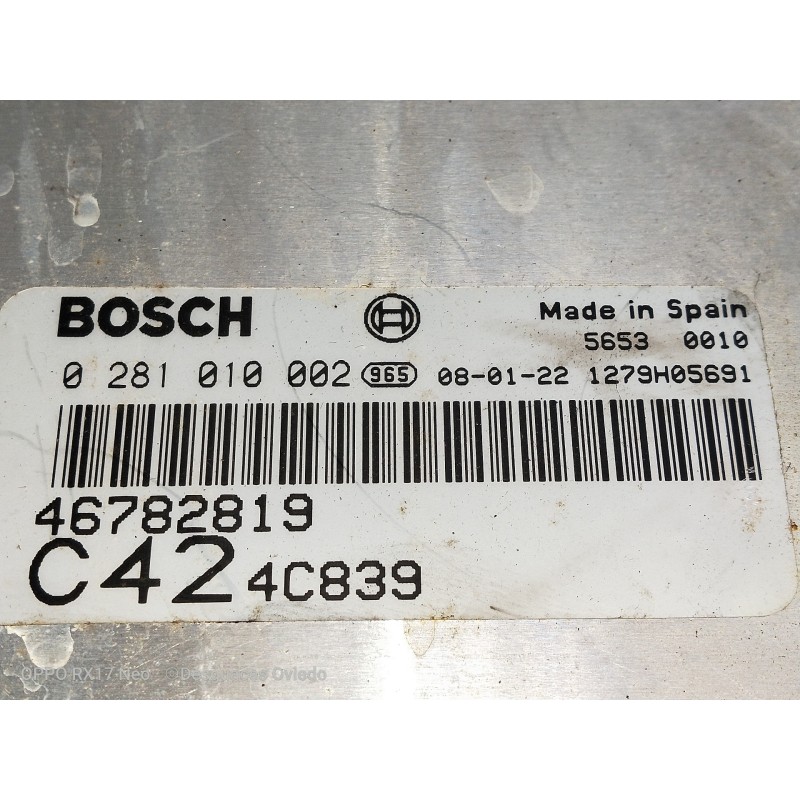 Recambio de centralita motor uce para lancia lybra berlina 1.9 jtd referencia OEM IAM 46782819C424C839 0281010002 1279H05691