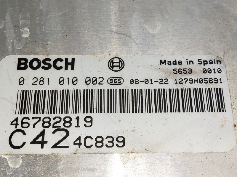 Recambio de centralita motor uce para lancia lybra berlina 1.9 jtd referencia OEM IAM 46782819C424C839 0281010002 1279H05691