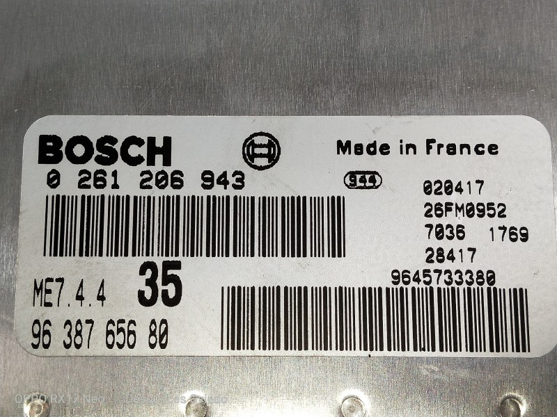 Recambio de centralita motor uce para peugeot 307 (s1) xr referencia OEM IAM 9638765680 0261206943 9645733380