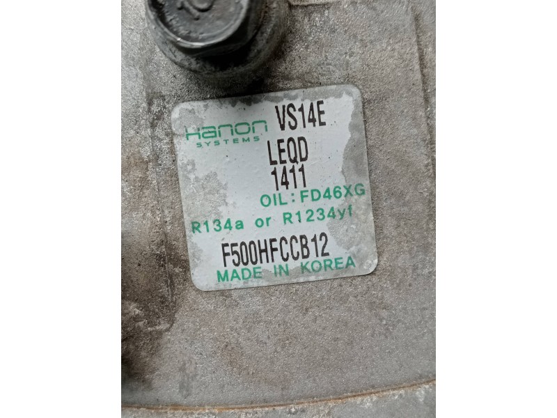 Recambio de compresor aire acondicionado para hyundai elantra (ad)(2016) tecno referencia OEM IAM F500HFCCB12  